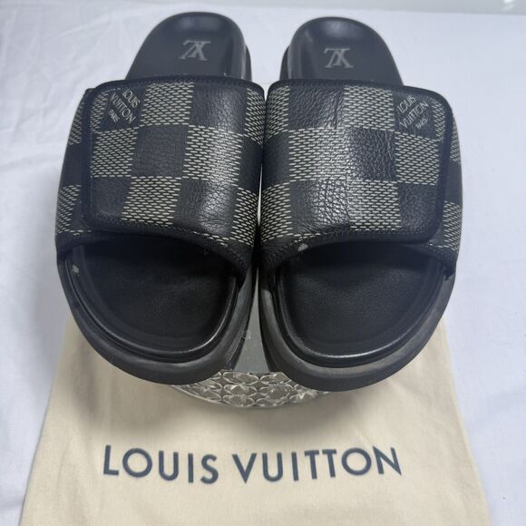Louis Vuitton Miami Mule Sandals 1ACR2P - Size 9 US / 42 EU - Damier - Authentic - Picture 1 of 8